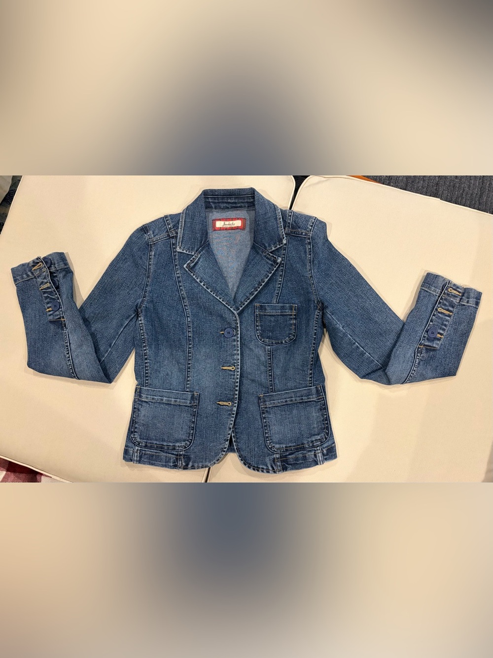 Jordache | Blue Denim Tailored Blazer Jacket
